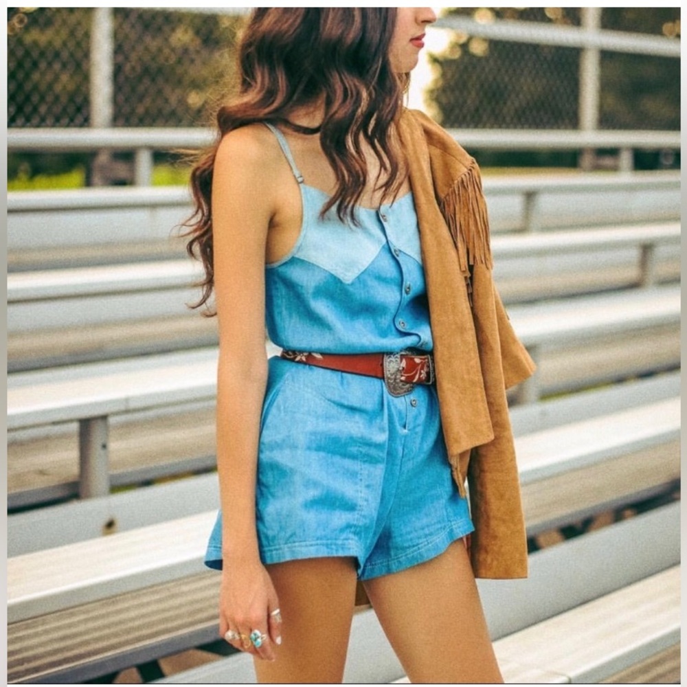 ONE TEASPOON light demin romper jumpsuit